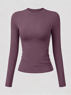 Nylyo second-skin long sleeve top in Mauve
