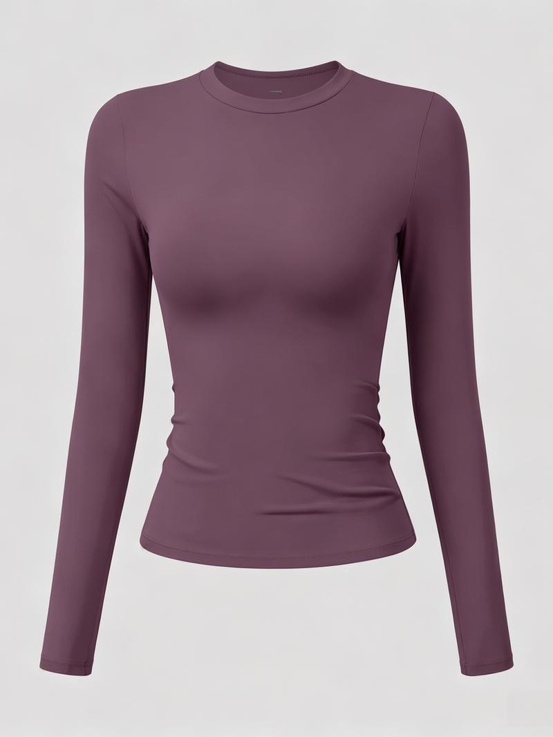 Nylyo second-skin long sleeve top in Mauve